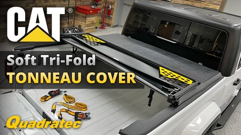 Embedded thumbnail for CAT Soft Vinyl Tri-Fold Tonneau Cover &amp;amp; Tie-Downs for Jeep Gladiator JT