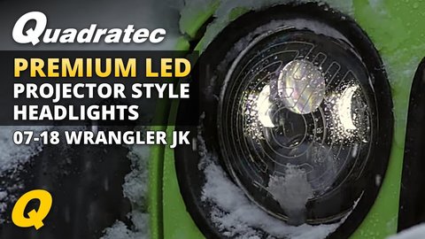 Embedded thumbnail for Quadratec Premium LED Projector Headlights Review &amp;amp; Install for 2007-2018 Jeep Wrangler JK