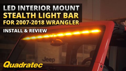 Embedded thumbnail for Quadratec LED Stealth Interior Mount Light Bar Install &amp;amp; Review for 2007-2018 Jeep Wrangler JK