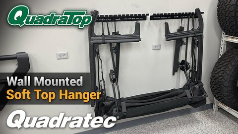 Embedded thumbnail for QuadraTop Wall Mounted Soft Top Storage Hanger for Jeep Wrangler, CJ & Gladiator