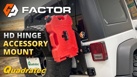 Embedded thumbnail for GP Factor HD Hinge Accessory Mount for Jeep Wrangler JK with Mopar or Teraflex HD Tailgate Hinge