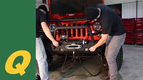 Embedded thumbnail for  Fishbone Offroad Front Winch Bumper with Full Grille Guard for Jeep Wrangler JK Install