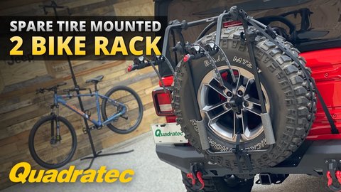 Embedded thumbnail for Quadratec Spare Tire Mount 2 Bike Rack for 2018+ Jeep Wrangler JL