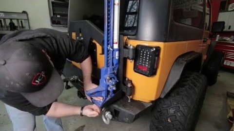 Embedded thumbnail for JCR Offroad Body Mounted Tire Carrier Install for Jeep Wrangler JK