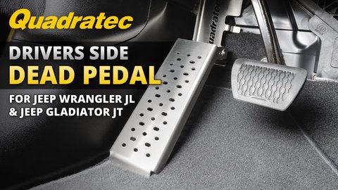 Embedded thumbnail for Quadratec Dead Pedal for Jeep Wrangler JL and Jeep Gladiator JT