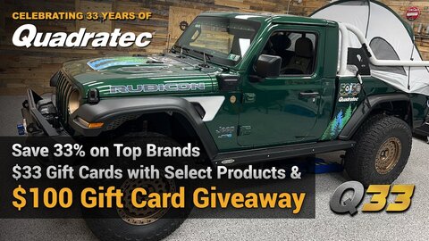 Embedded thumbnail for Quadratec 33rd Anniversary Deals &amp;amp; Gift Card Giveaway