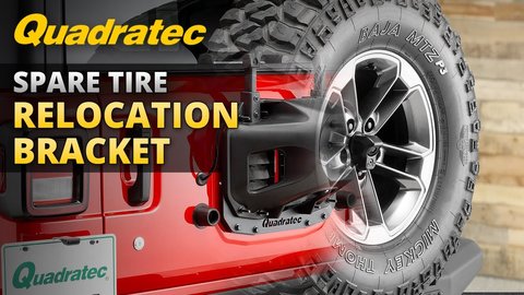 Embedded thumbnail for Quadratec Spare Tire Relocation Kit Install &amp;amp; Review for 2018+ Jeep Wrangler JL
