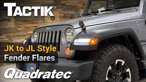 Embedded thumbnail for Tactik JK to JL Style Fender Flares for 07-18 Jeep Wrangler JK | Features, Benefits &amp;amp; Full Install