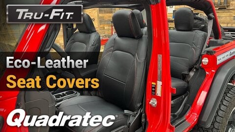 Embedded thumbnail for Quadratec Tru-Fit Eco-Leather Seat Covers Review | Best Jeep Wrangler & Gladiator Interior Upgrade