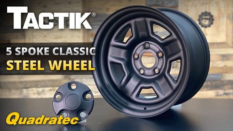 Embedded thumbnail for Tactik 5 Spoke Classic Steel Wheel for Jeep Wrangler &amp;amp; Jeep Gladiator