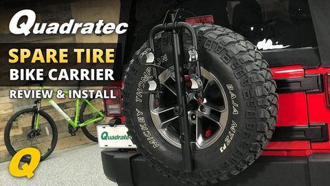 Embedded thumbnail for Quadratec Spare Tire Mounted Bike Rack Install &amp;amp; Review for Jeep Wrangler