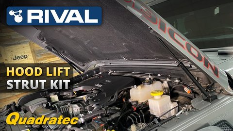 Embedded thumbnail for Rival 4x4 Hood Lift Strut Kit Install for Jeep Wrangler &amp;amp; Gladiator