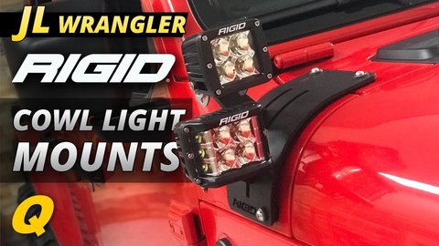 Embedded thumbnail for Rigid Industries Cowl Light Mount Install & Review for Jeep Wrangler JL and Jeep Gladiator JT