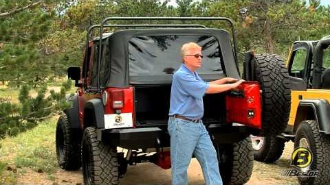 Embedded thumbnail for Bestop HighRock 4x4 Tire Carrier Review