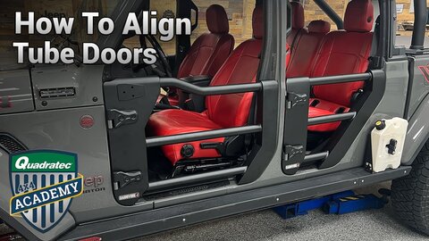 Embedded thumbnail for How To Install &amp;amp; Align Tube Doors for Jeep Wrangler &amp;amp; Gladiator - Quadratec Academy