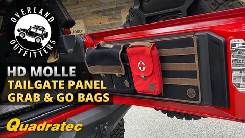 Embedded thumbnail for Overland Outfitters MOLLE Tailgate Panels and Grab &amp;amp; GO Storage Bags for Jeep Wrangler