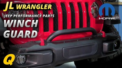 Embedded thumbnail for Mopar Winch Guard for Jeep Wrangler JL with Rubicon Steel Front Bumper