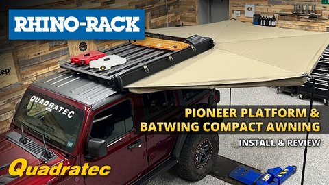 Embedded thumbnail for Rhino-Rack Pioneer Platform &amp;amp; Batwing Compact Awning for Jeep Wrangler JL