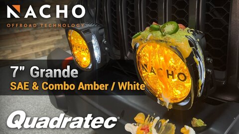 Embedded thumbnail for Nacho Offroad Lighting 7&amp;quot; Grande LED Lights - SAE, Combo Amber / White &amp;amp; More!