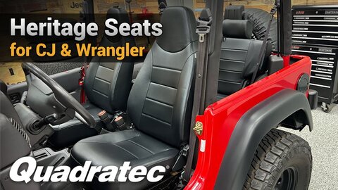 Embedded thumbnail for Quadratec Heritage Seats Lineup for Jeep CJ &amp;amp; Wrangler - Fixed Back, Reclining &amp;amp; Rear Bench