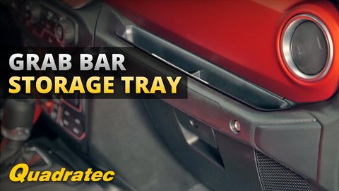 Embedded thumbnail for Quadratec Grab Bar Tray for Jeep Wrangler JK, Wrangler JL &amp;amp; Gladiator JT