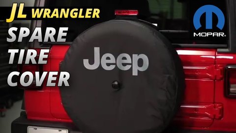 Embedded thumbnail for  Mopar Spare Tire Cover for 2018 Wrangler JL (82215434)