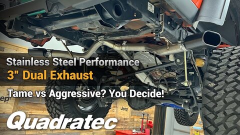 Embedded thumbnail for Mild or Aggressive? YOU Decide! Quadratec Performance 3&amp;quot; Dual Exhaust for Jeep Gladiator