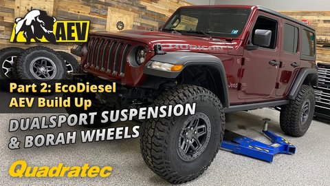 Embedded thumbnail for AEV 2.5&amp;quot; DualSport Suspension &amp;amp; Borah Wheels - Wrangler JL Rubicon EcoDiesel Build Up Episode 2 of 4