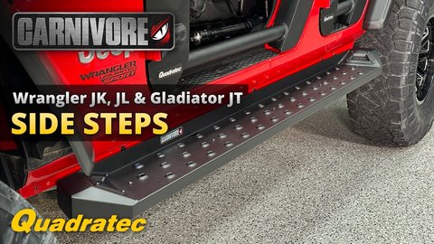 Embedded thumbnail for Carnivore Side Steps for 07-18 Jeep Wrangler JKU, 18+ Wrangler JLU &amp;amp; 20+ Gladiator JT