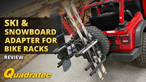 Embedded thumbnail for Quadratec Ski &amp;amp; Snowboard Adapter for Bike Racks Review and Install for Jeep Vehicles