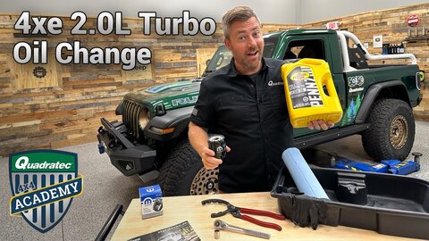 Embedded thumbnail for Jeep Wrangler 4xe 2.0L Turbo Oil Change - Quadratec Academy